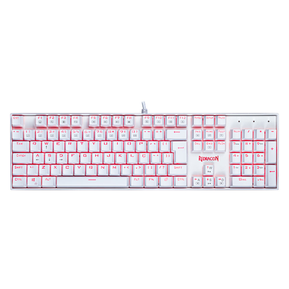 Imagem de TECLADO MECANICO REDRAGON MITRA K551W SINGLE COLOR SWITCH BLUE
