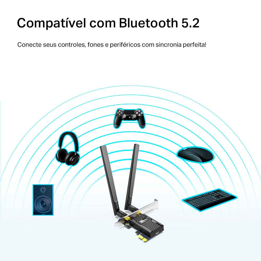Imagem de ADAPTADOR WI-FI 6 PCI TP-LINK BLUETOOTH 5.2 ARCHER TX20E AX1800