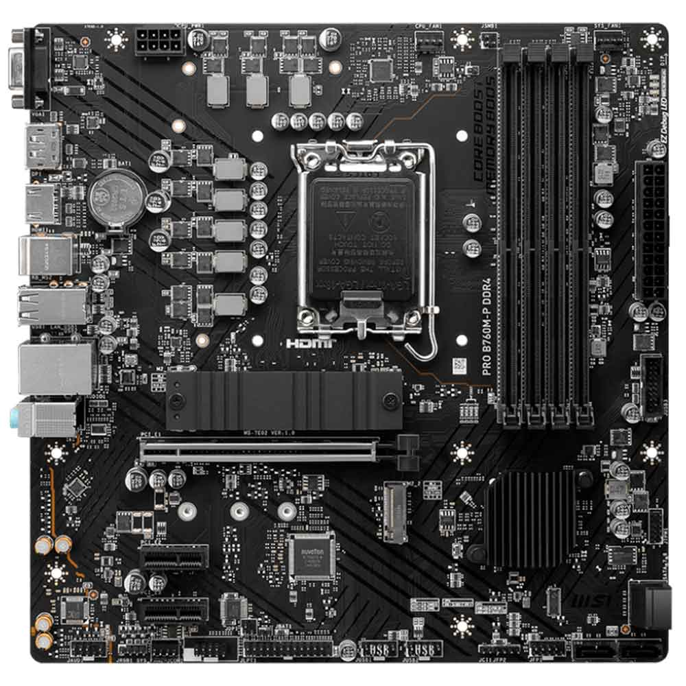Imagem de PLACA MAE (INTEL) MSI PRO B760M-P DDR4 LGA1700 12° 13° E 14° GERACAO