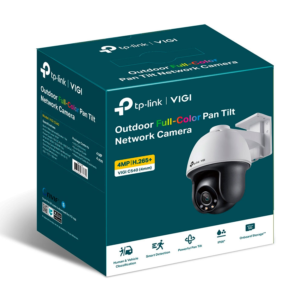 Imagem de CAMERA IP EXTERNA BULLET 4MP VIGI C340(2.8MM) COLORIDA IA POE TPLINK TPN0407