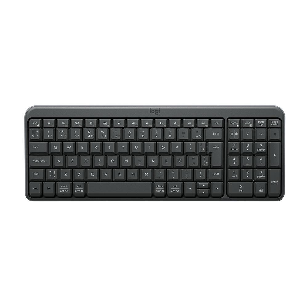 Imagem de TECLADO LOGITECH K250 SEM FIO BLUETOOTH ABNT2 GRAFITE - 920-013448