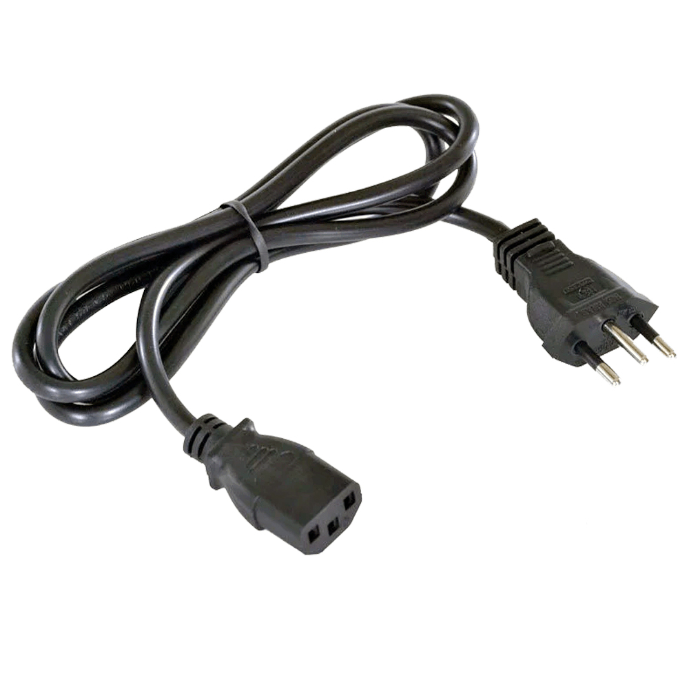 Imagem de CABO DE FORCA BRAZIL PC P/ MONITOR E GABINETE PADRAO NOVO 1,2M PRETO - 44561