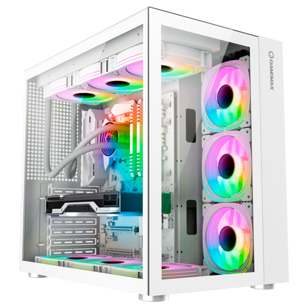 Imagem de GABINETE GAMER GAMEMAX LUCENT BK MID TOWER ATX BRANCO - X214100901520