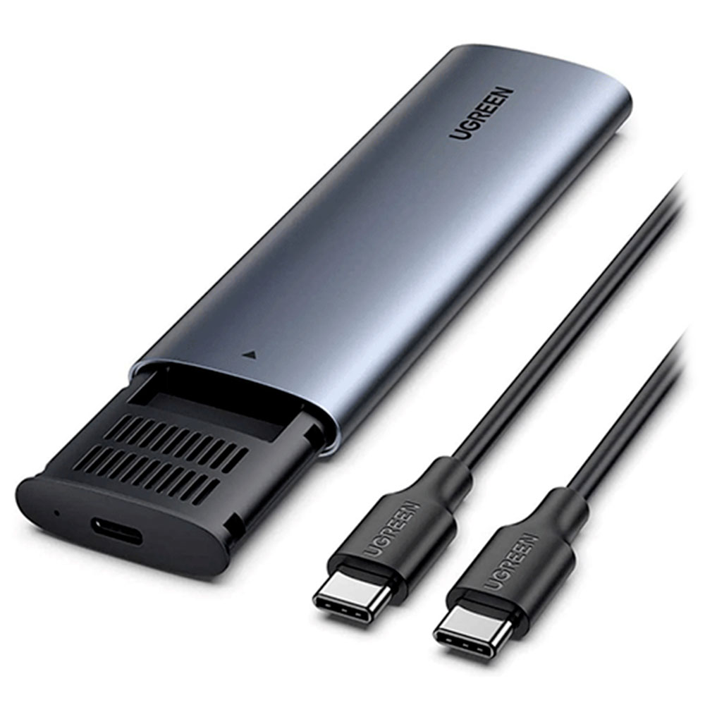 Imagem de CASE/GAVETA UGREEN PARA SSD/NVME USB-C 3.2 10GBPS CINZA - CM400