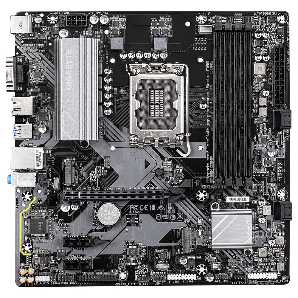 Imagem de PLACA MAE (INTEL) GIGABYTE B760M D3HP 1.0 DDR5 LGA1700 12 13 E 14 GERACAO